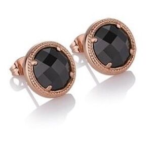 Guinness Collab Black and Gold-Tone Earrings